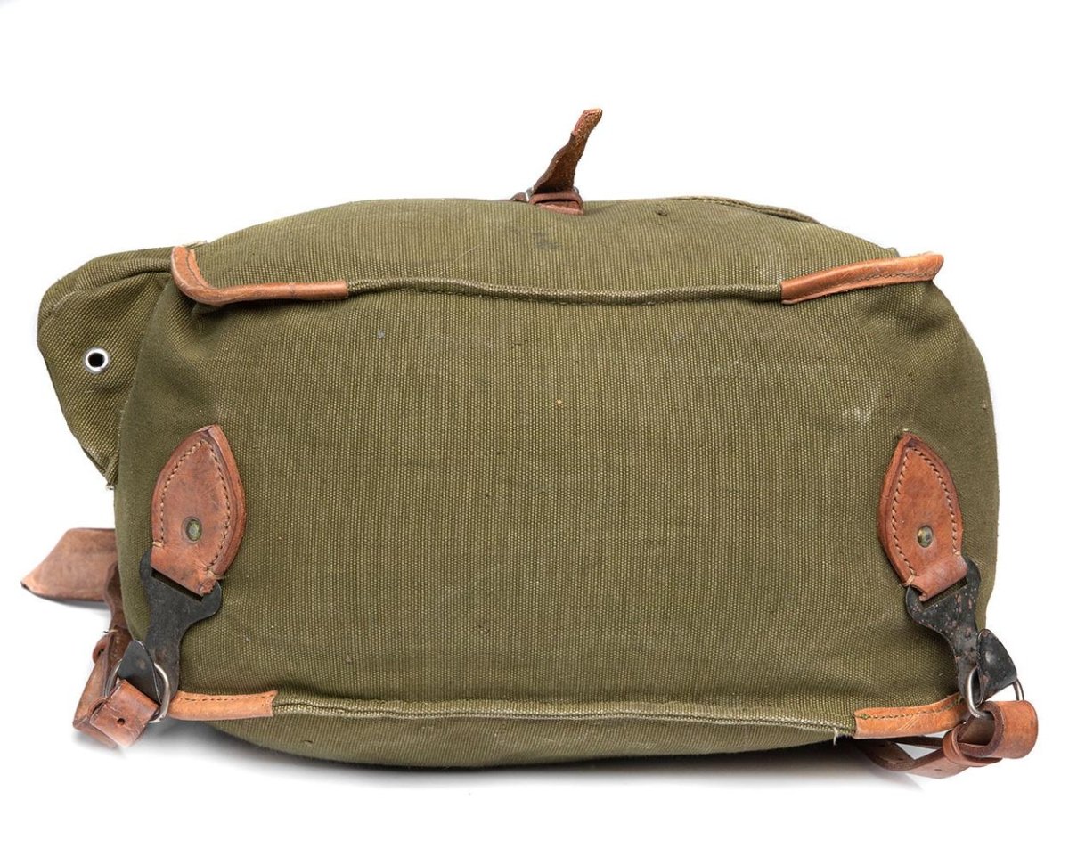 Echte Roemeens leger rugzak tas militaire surplus od schouderband canvas
