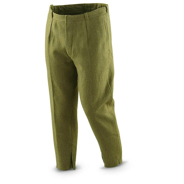 Echte Roemeense legerwollen veldbroek gevechtsbroek Kaki OD Green Roemenië - GoMilitar