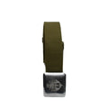 Echte Spaanse legergordel Vintage canvas metaalgespl. Formele riem militaire kwestie