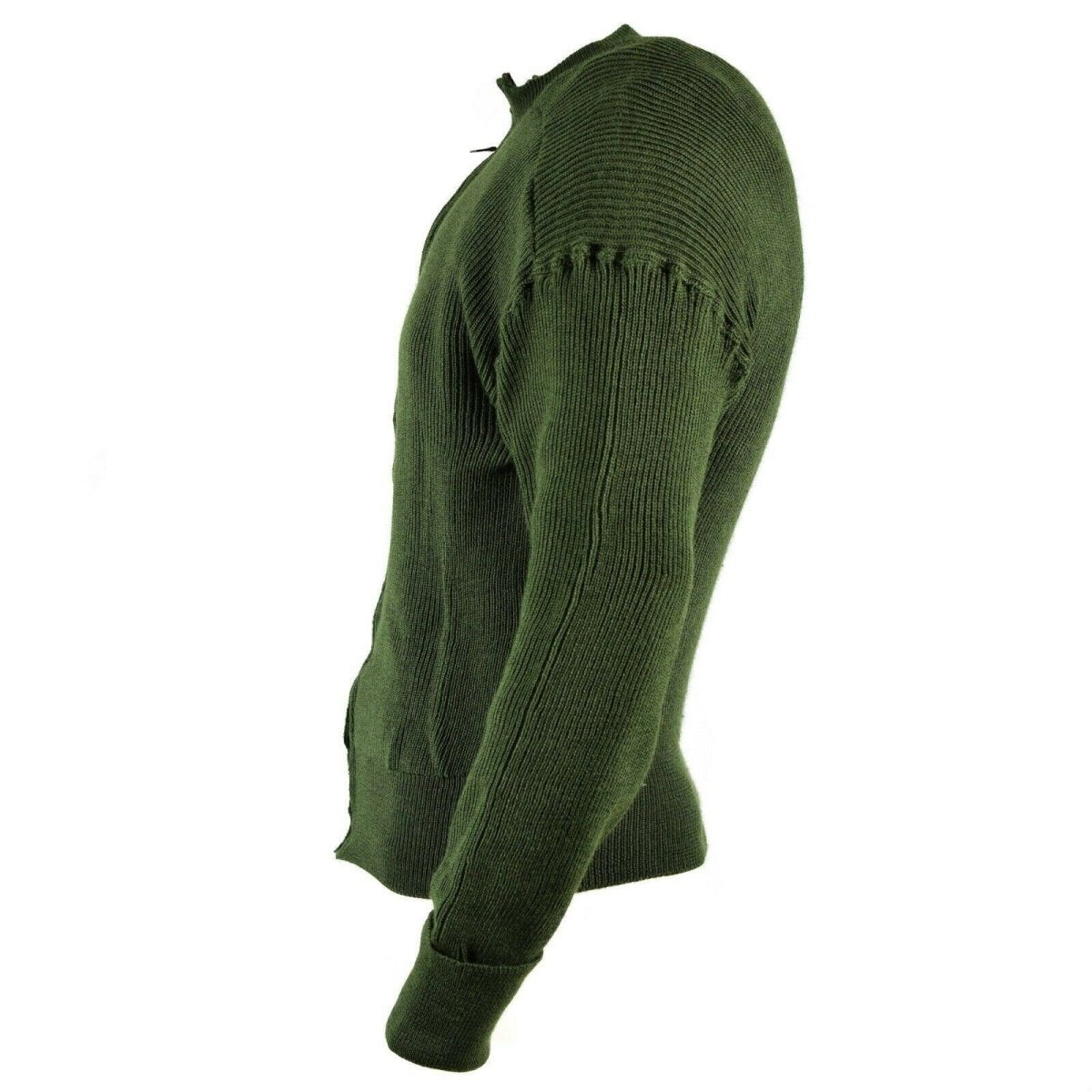 Echte Zweedse militaire trui jumper groene wollen trui vol zip vest nieuw