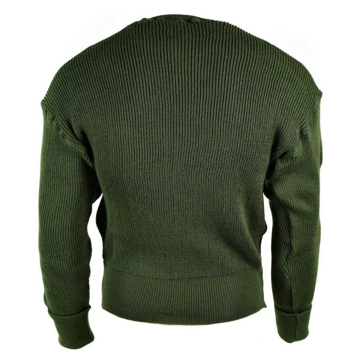 Echte Zweedse militaire trui jumper groene wollen trui vol zip vest nieuw