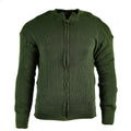 Echte Zweedse militaire trui jumper groene wollen trui vol zip vest nieuw