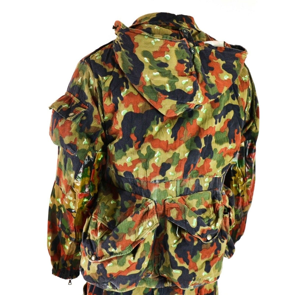 Echte Zwitserse legerjack M70 Alpenflage Camo Sniper Combat Hooded Parka