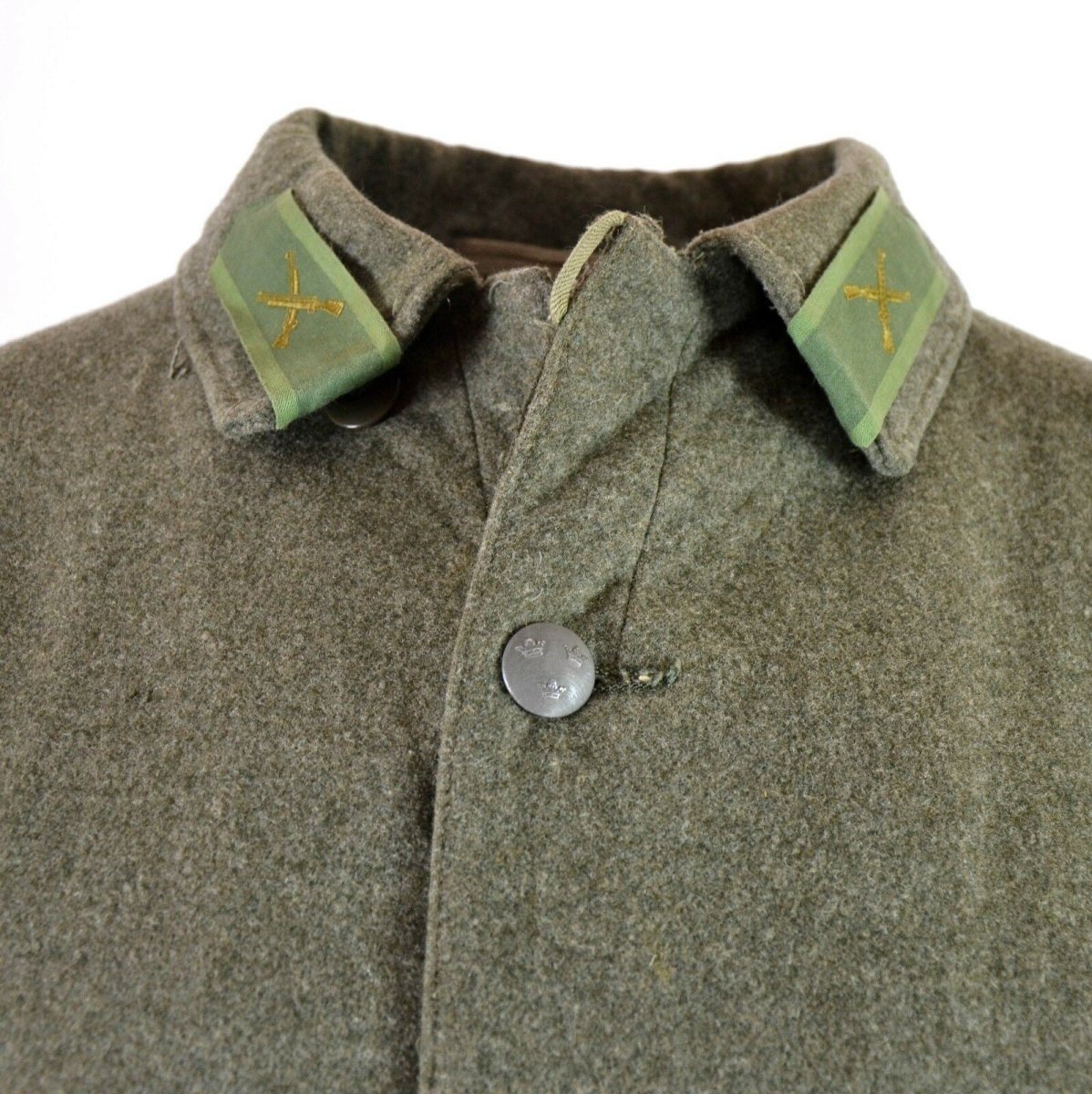 Echte WWII vintage Zweeds leger wollen uniforme jas M39 1940's Military Gray