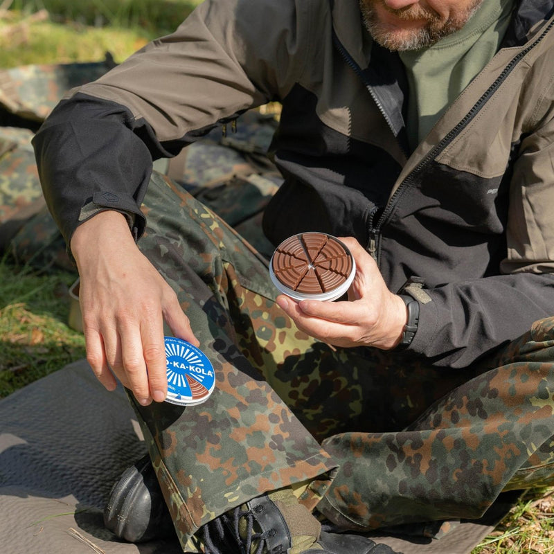 Duitse energie Melk chocolade Scho-Ka-Kola Volle Milk 100 G Tin Can Blauw