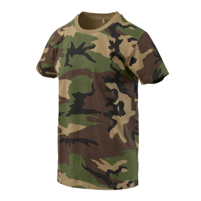 Helikon - Tex Klassiek T-shirt met korte mouwen, ontspannen pasvorm, katoen, Woodland Camo - GoMilitar