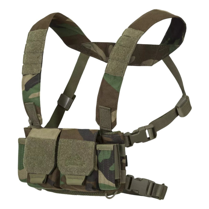 Helikon - Tex Competitie Tactische Borst Rig VIS Compatibele Woodland Camo - GoMilitar