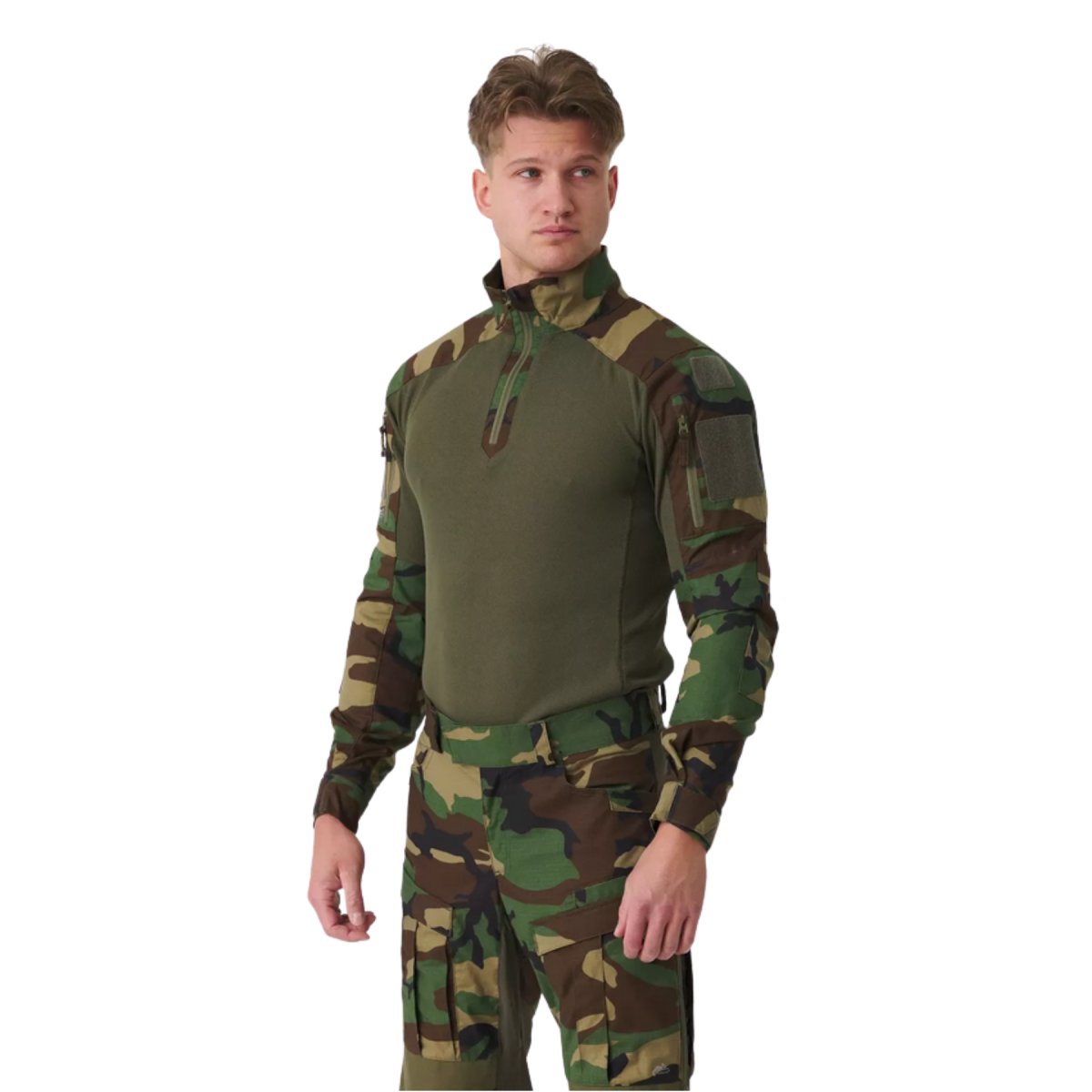 Helikon-Tex MCDU Combat Shirt Elleboogversterking Ripstop Woodland Camo