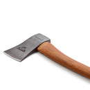 HULTAFORS H009SV hand-forged carbon steel axe with lightweight hickory shaft, perfect for outdoor use and precision cutting.