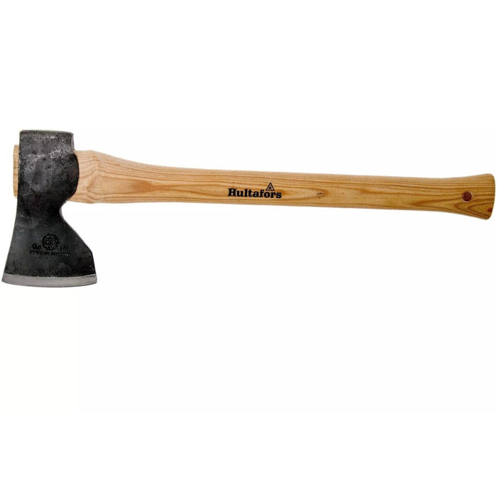 Hultafors Stalberg hand forged carpenter axe with carbon steel head and wooden handle for outdoor and camping use