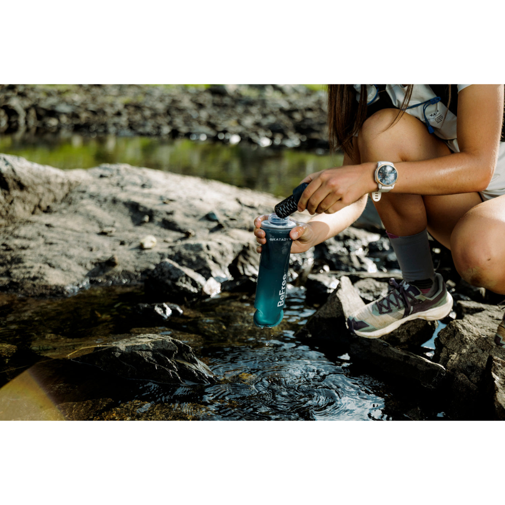 Katadyn BeFree AC 0,5L waterfilter Zachte fles Wandelen Camping Leisteenblauw