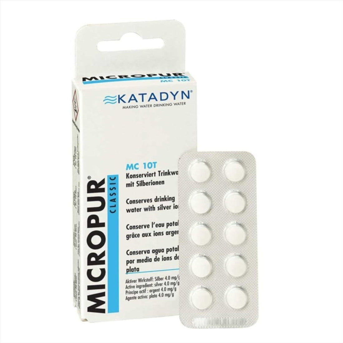 Katadyn Micropur Classic MC 10T Waterzuiveringstabletten 40 stuks 10L per stuk