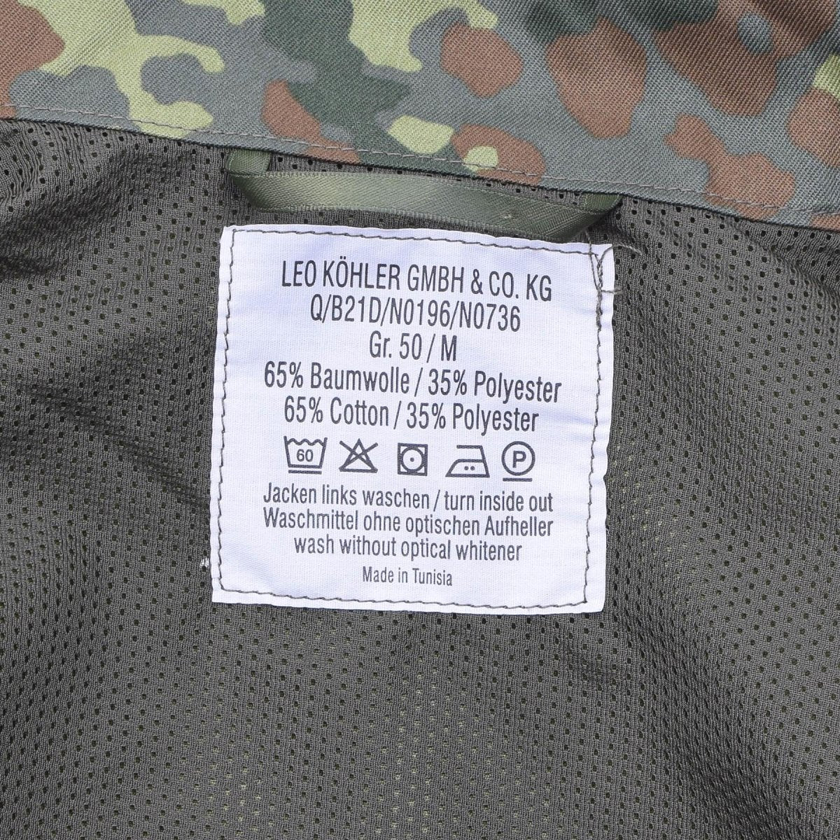 Leo Kohler Militaire gevecht tactische jas lichtgewicht veld flecktarn camo