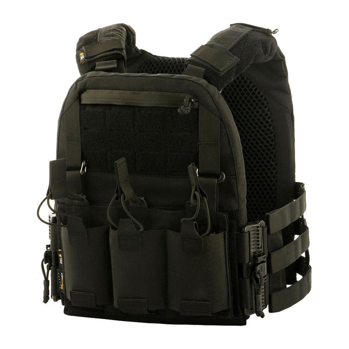 M - TAC Cuirass QRS Tactische Plaatdrager Cordura Quick Release-systeem Zwart - GoMilitar