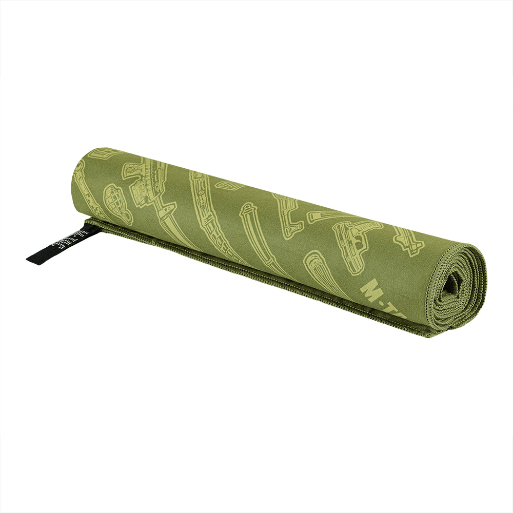 M-TAC microvezelhanddoek 150x75cm sneldrogend buiten reizen kamperen groen