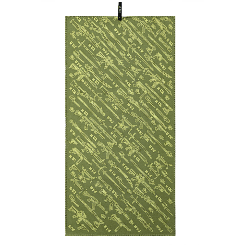 M-TAC microvezelhanddoek 150x75cm sneldrogend buiten reizen kamperen groen