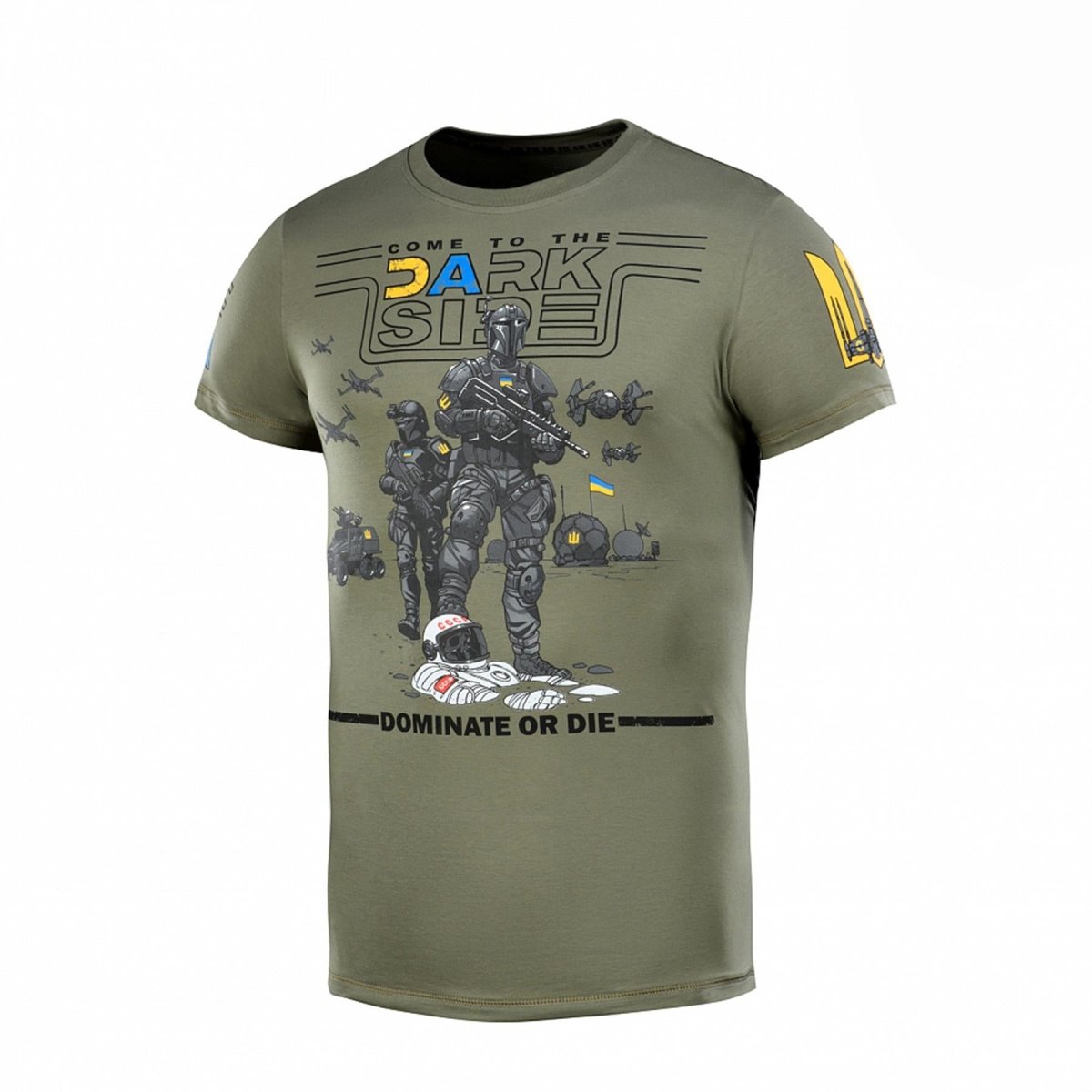 M-TAC militaire stijl klassieke t-shirt ondergoed korte mouw Oekraïense vlag olijf