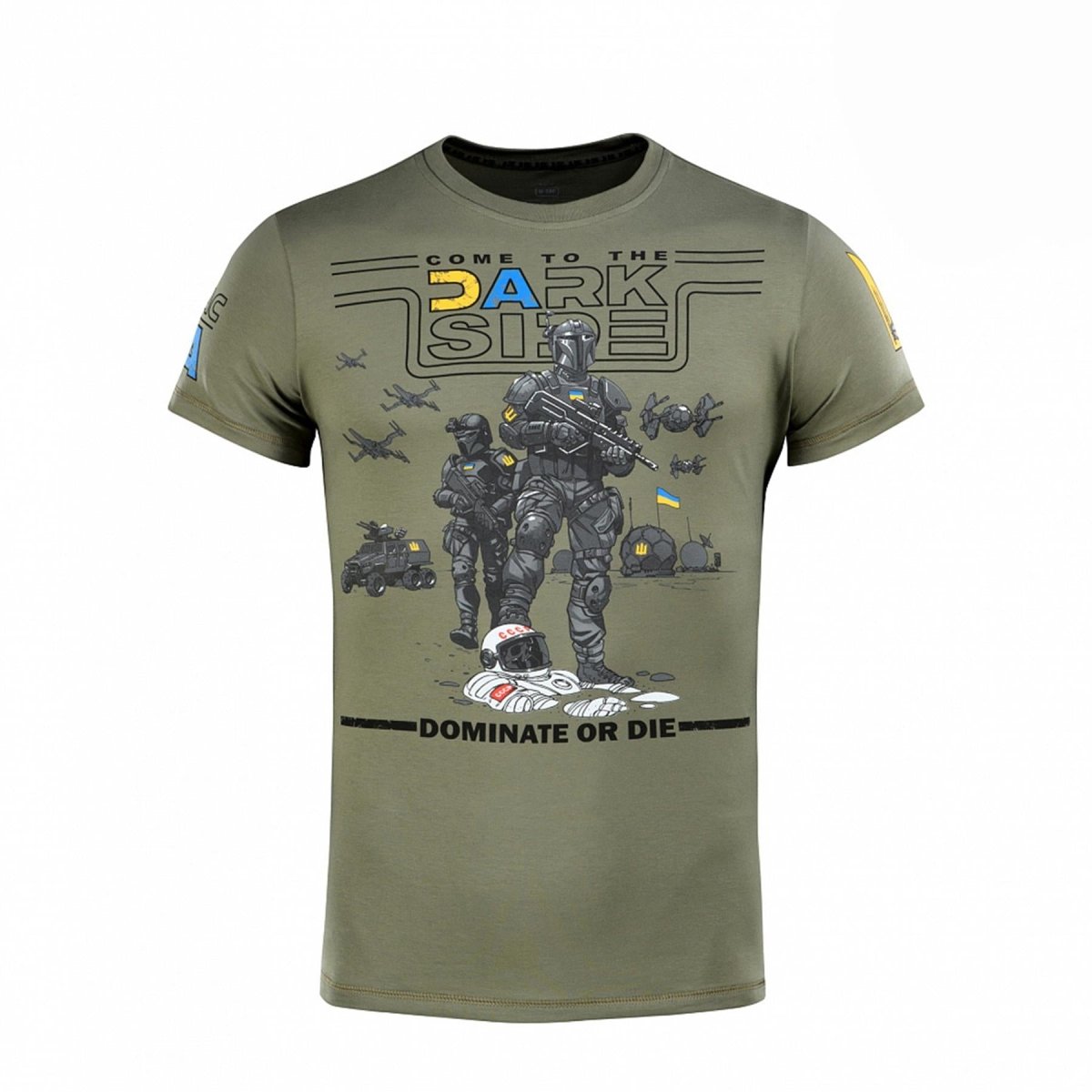 M-TAC militaire stijl klassieke t-shirt ondergoed korte mouw Oekraïense vlag olijf