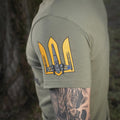 M-TAC militaire stijl klassieke t-shirt ondergoed korte mouw Oekraïense vlag olijf