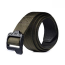 M-TAC military tactical combat belt in olive with quick-release plastic buckle and durable nylon construction.