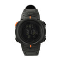 M-Tac tactisch kompashorloge digitale stopwatch alarmtimer 5ATM zwart