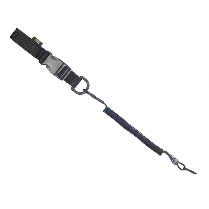 M - TAC Tactisch veiligheidskoord Lite Carbine Lanyard Retentie D - Ring Fastex Zwart - GoMilitar