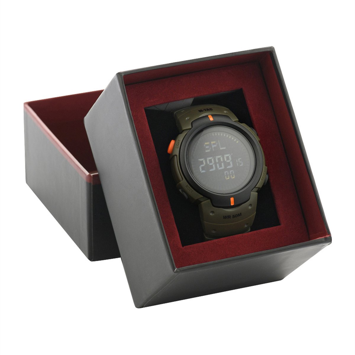 M-TAC Tactisch Horloge Kompas Alarm Stopwatch 5ATM Waterbestendig Olijf