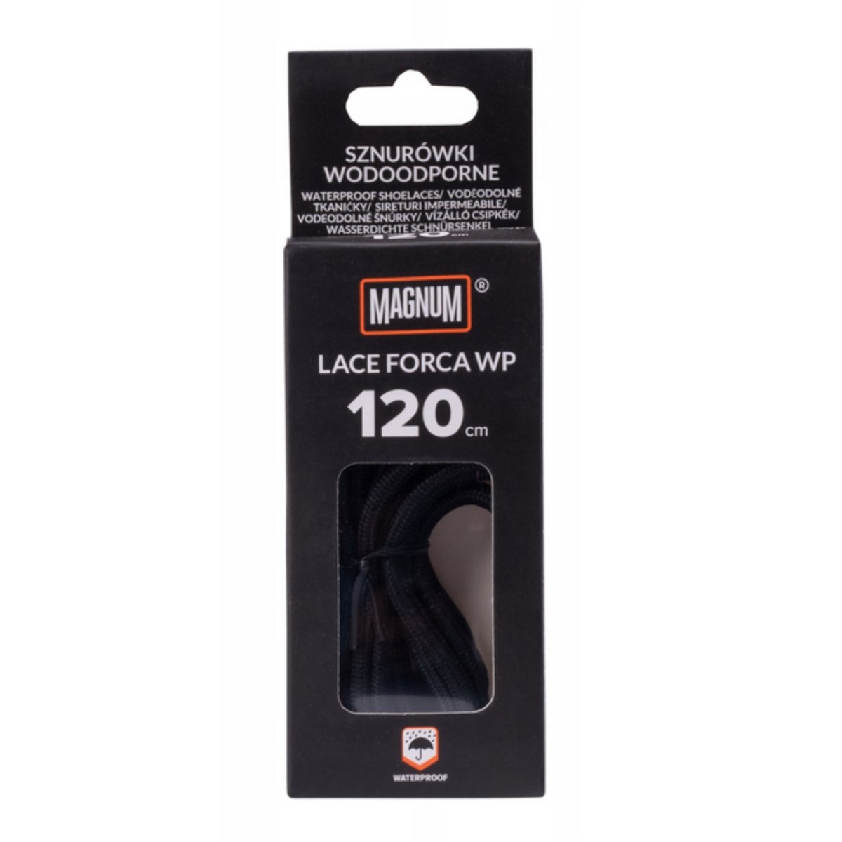 Magnum LACE FORCA WP vervangende schoenveters Duurzaam buiten wandelen Zwart