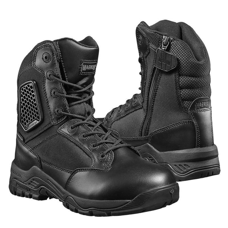 Magnum Strike Force 8.0 combat boots leather tactical duty hiking footwear black - GoMilitar