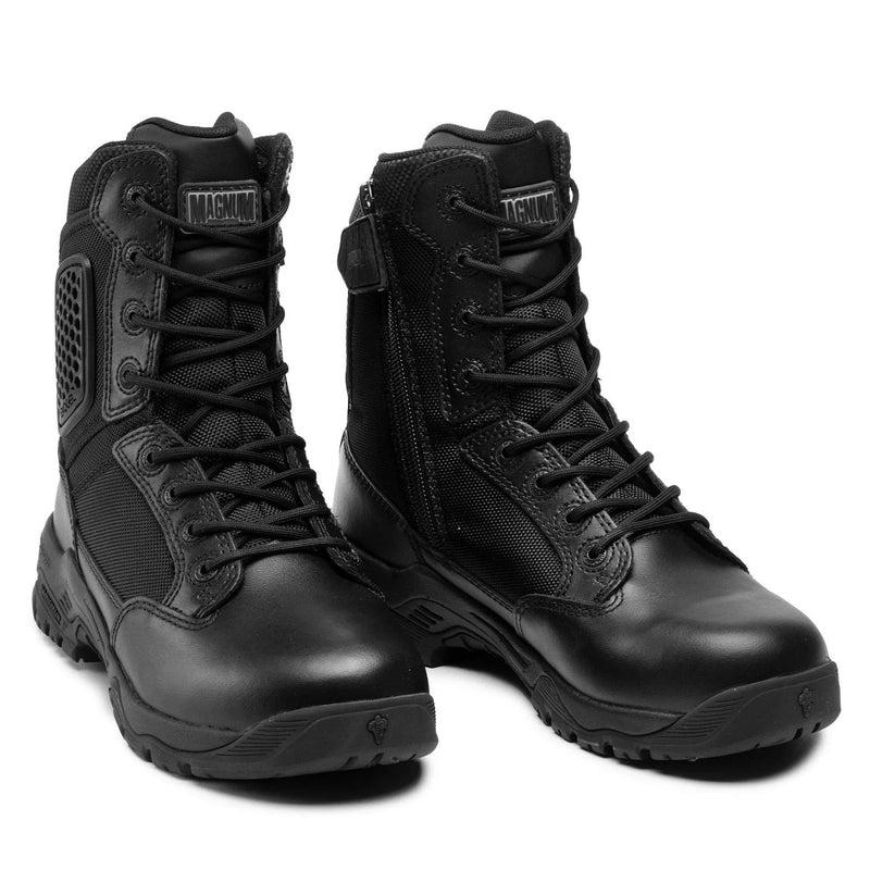 Magnum Strike Force 8.0 combat boots leather tactical duty hiking footwear black - GoMilitar