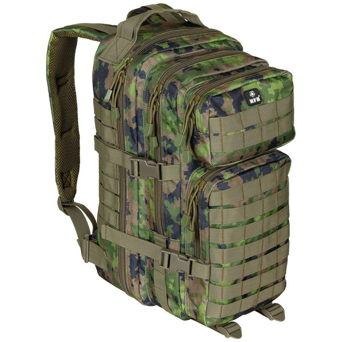MFH Assault I Tactische rugzak 30L gevoerde schouderbanden MOLLE M05 Camo - GoMilitar