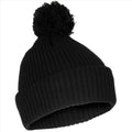 MFH Bobble Hat 3M Thinsulate Isolatie Grof Gebreide Fleece Voering Zwart