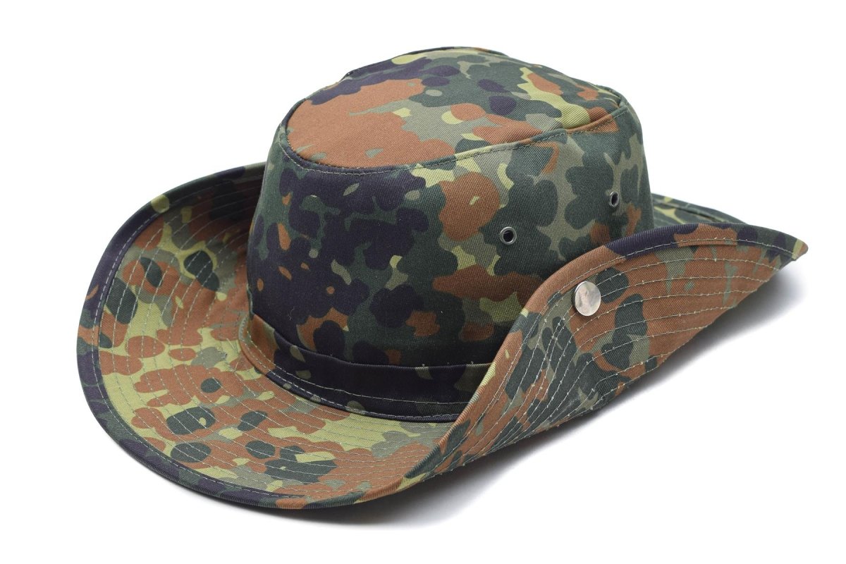 MFH Brand Militaire Bush -stijl Hoed Flecktarn emmer Panama Jungle Summer Cap Nieuw