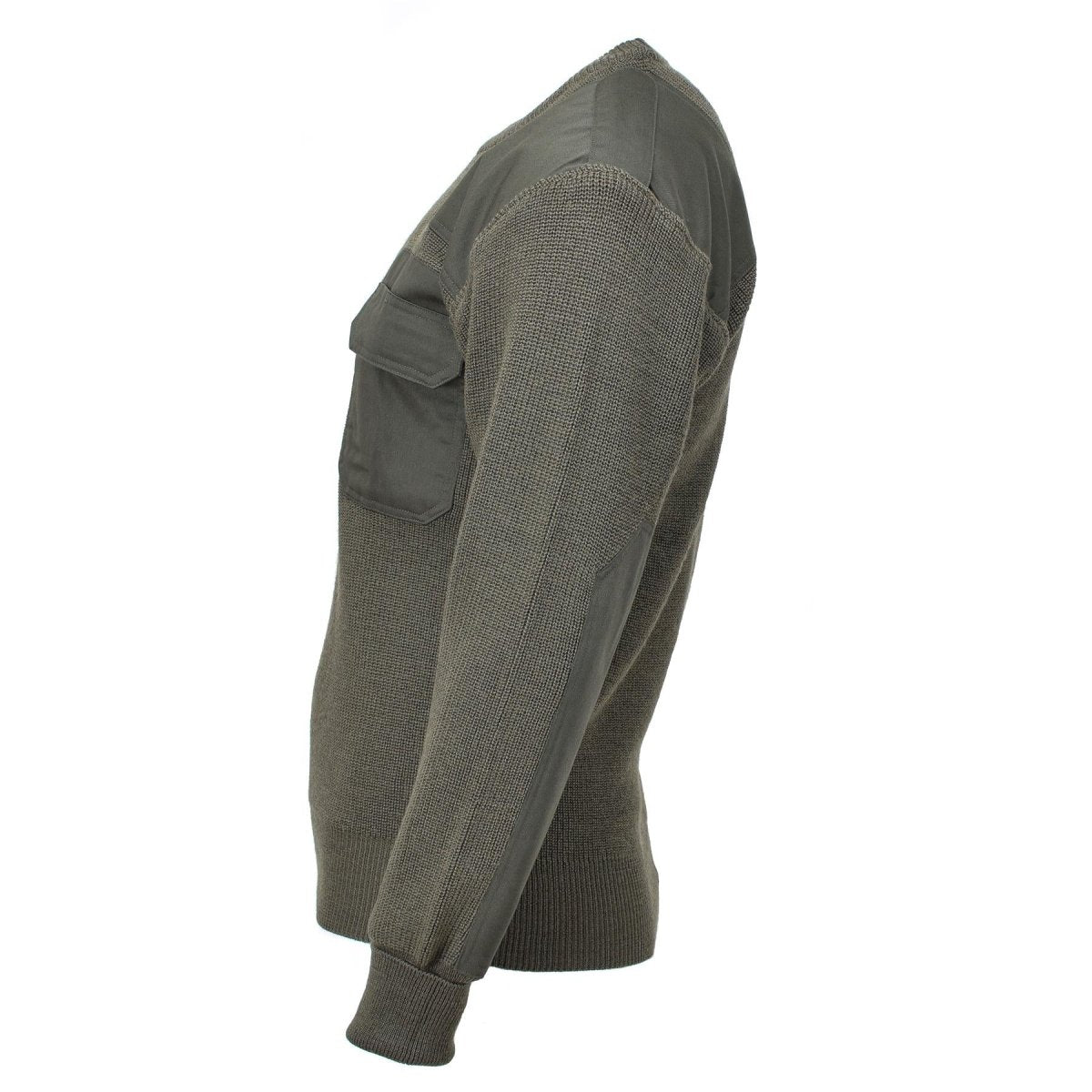 MFH merk militaire stijl commando pullover stock stitch gebreide trui olijf nieuw
