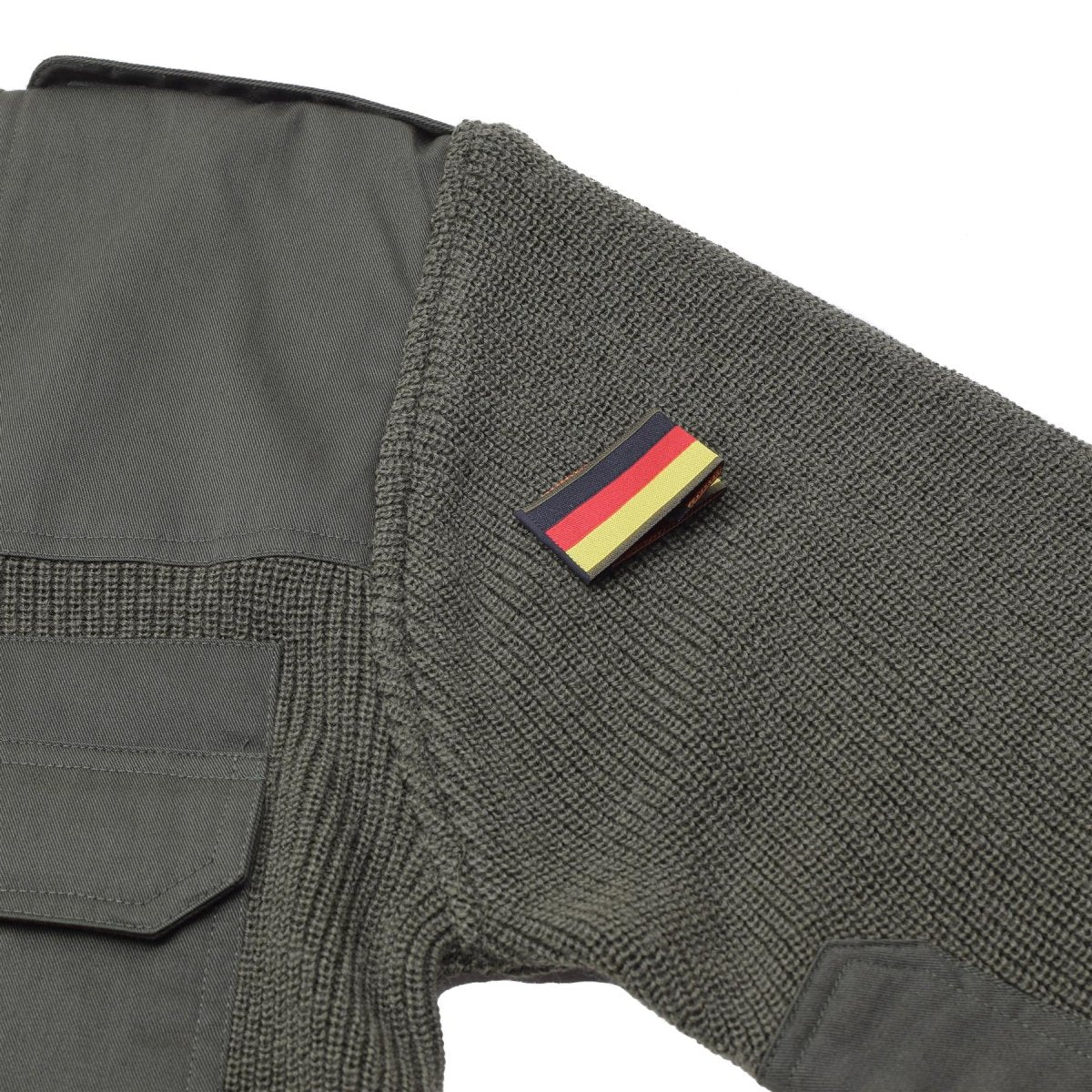 MFH merk militaire stijl commando pullover stock stitch gebreide trui olijf nieuw
