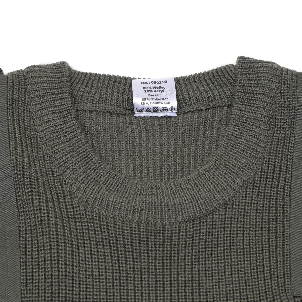 MFH merk militaire stijl commando pullover stock stitch gebreide trui olijf nieuw