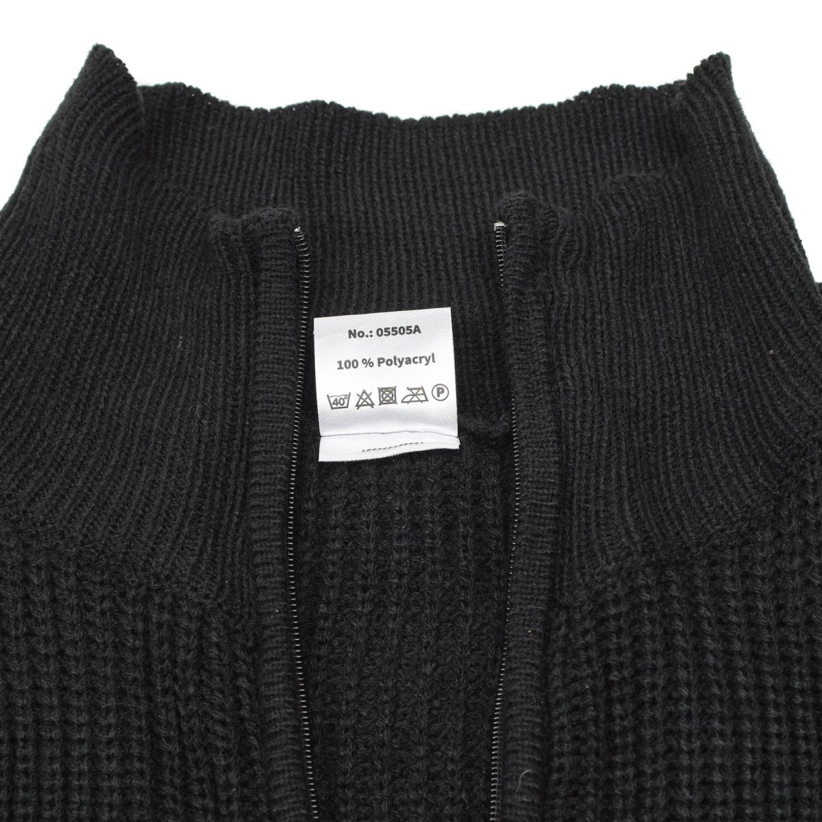 MFH merk militaire stijl Troyer pullover rib gebreide trui kwart Zip Jumper nieuw