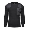 MFH Brand Sweater Commando Jumper Rib Gebreide wolversterkte pullover zwart nieuw