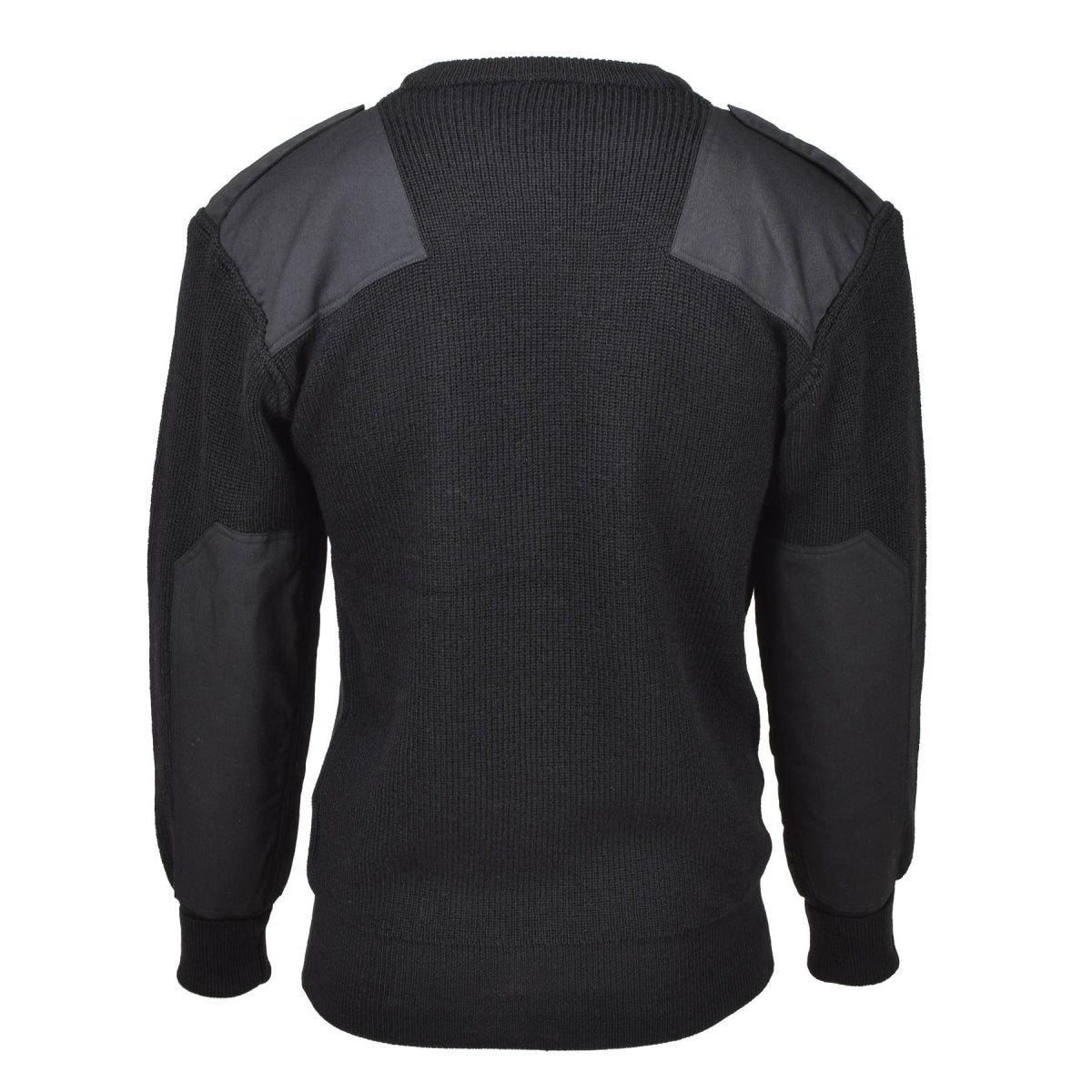 MFH Brand Sweater Commando Jumper Rib Gebreide wolversterkte pullover zwart nieuw