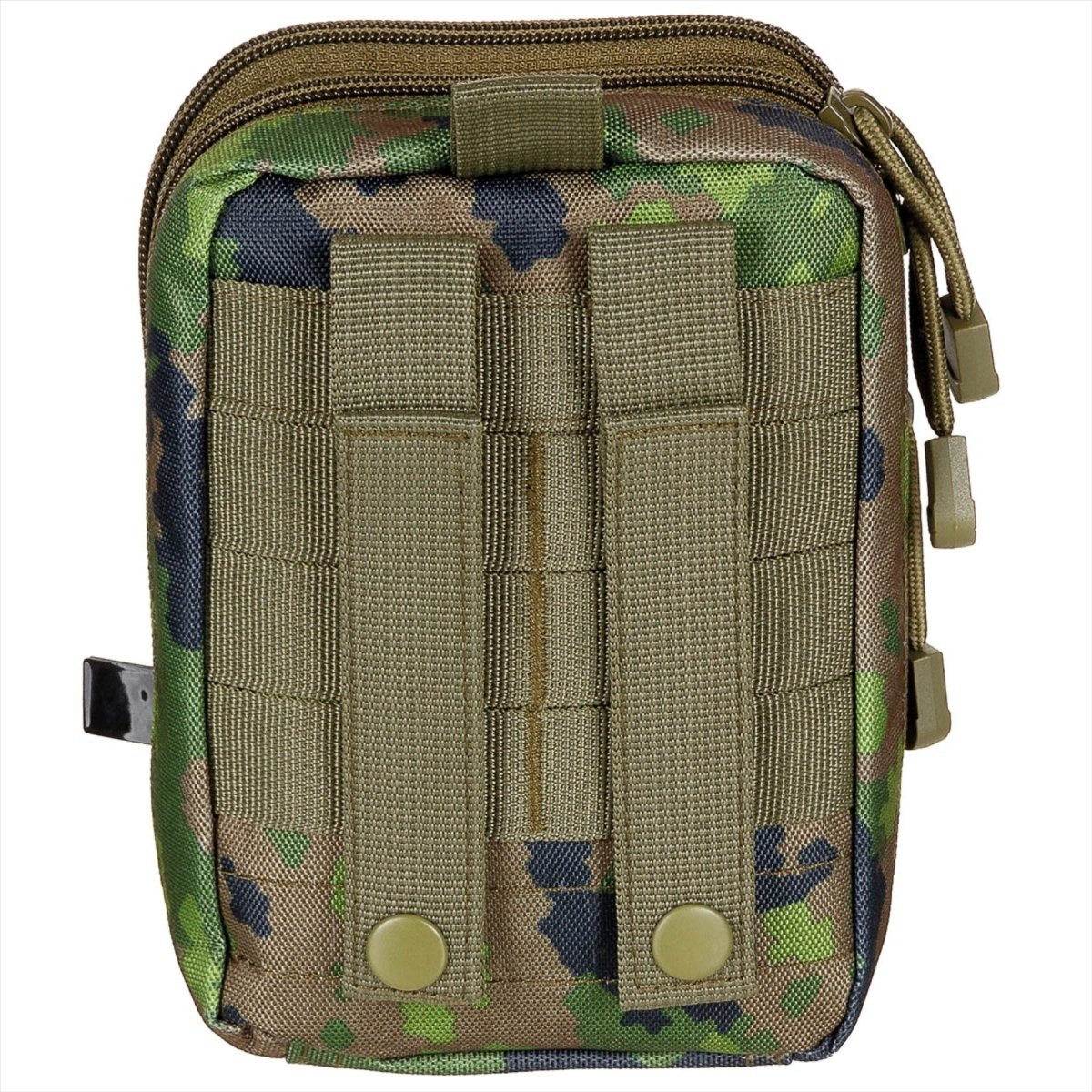 MFH Compact EDC Pouch 2 Compartments Molle bevestigingsbanden M05 Camouflage