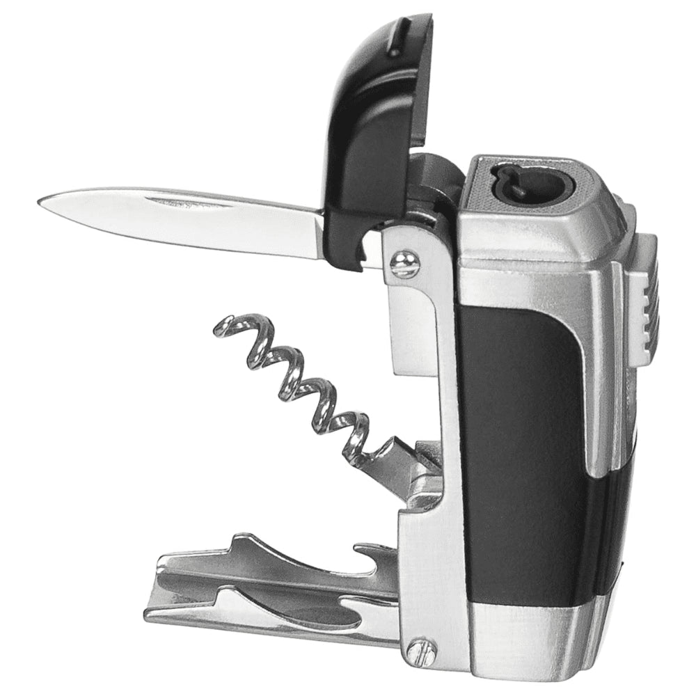 MFH Functionele gasaansteker Winddicht Outdoor Camping Multitool Ongevuld Zilver