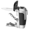 MFH Functionele gasaansteker Winddicht Outdoor Camping Multitool Ongevuld Zilver