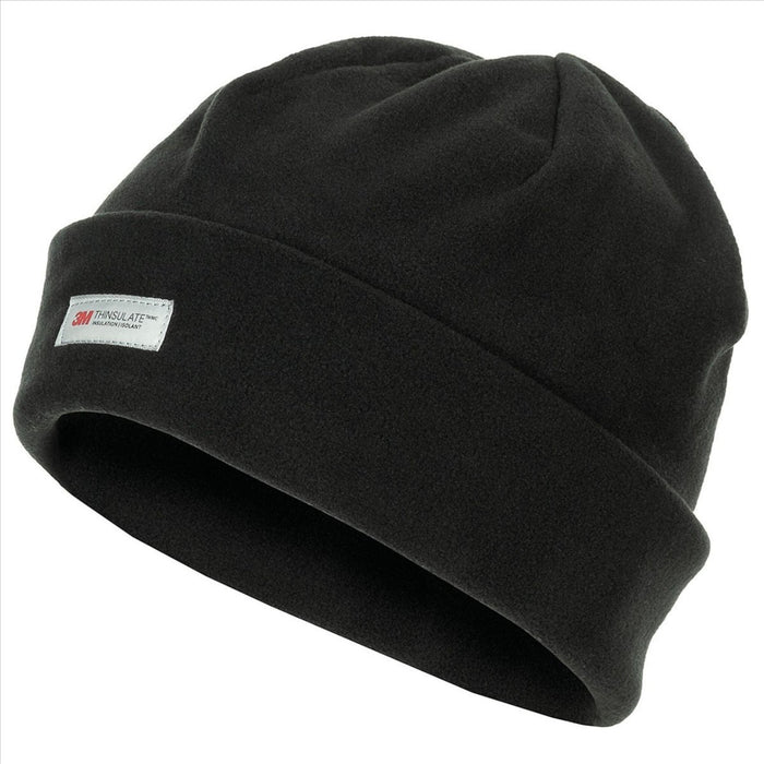 MFH Militaire Fleece Beanie Hat Thinsulate Geïsoleerd Koud Weer Zwart - GoMilitar