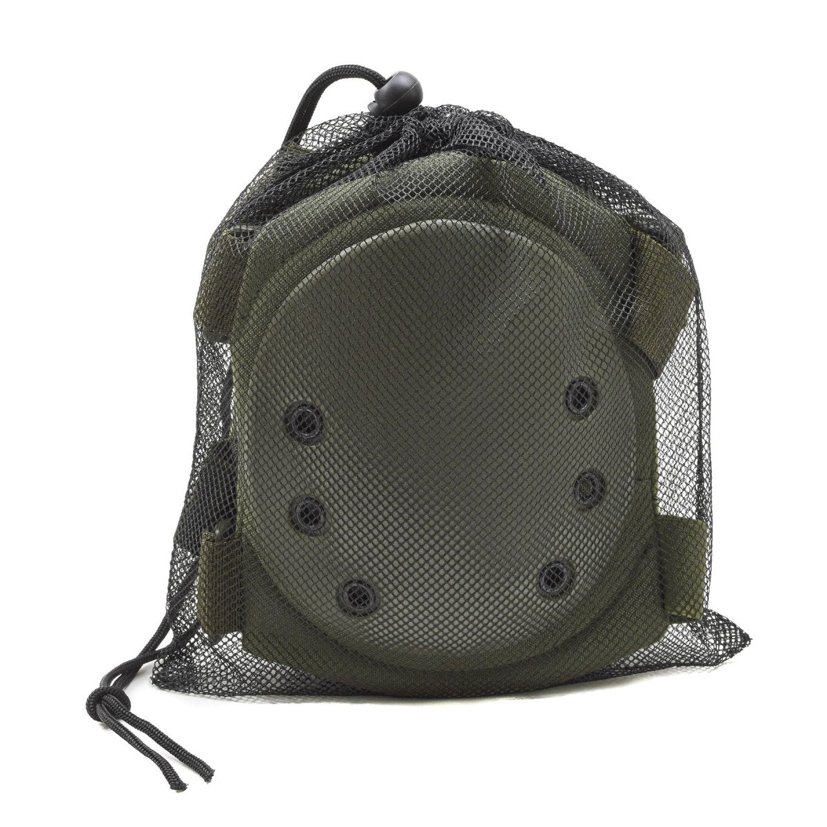 MFH Militaire stijl Knie Pads Protector Hook en Loop Sluiting Olive Plastic Shell