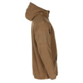 MFH militaire stijl Tan Tactical Hooded Fleece Jacket Outdoor wandelen Volledig Zip Nieuw