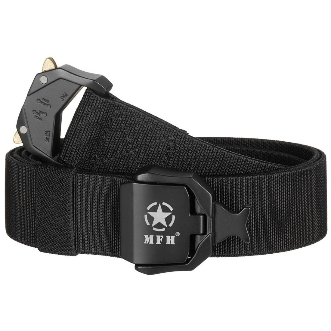MFH Quick Release Tactical Webriem Elastisch Verstelbaar Polypropyleen Zwart