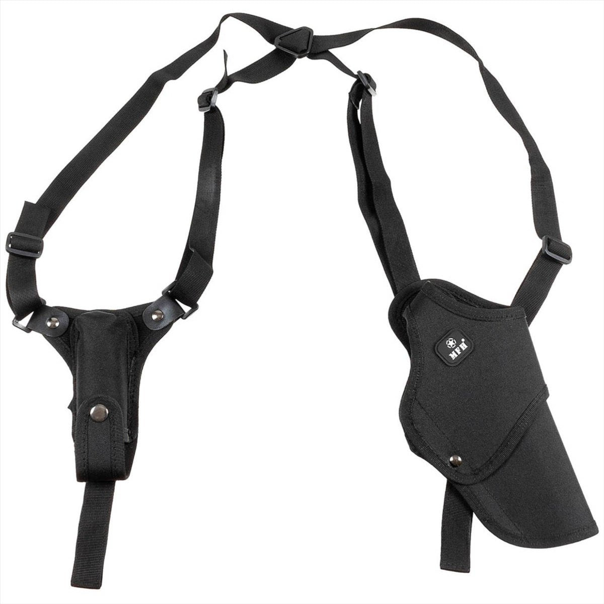 MFH schouderholster rechtshandig verstelbare fit mag pouch dubbele veiligheid vangst