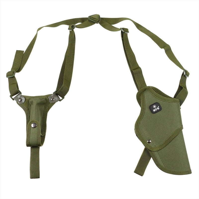 MFH schouderholster rechtshandig verstelbare fit mag pouch dubbele veiligheid vangst