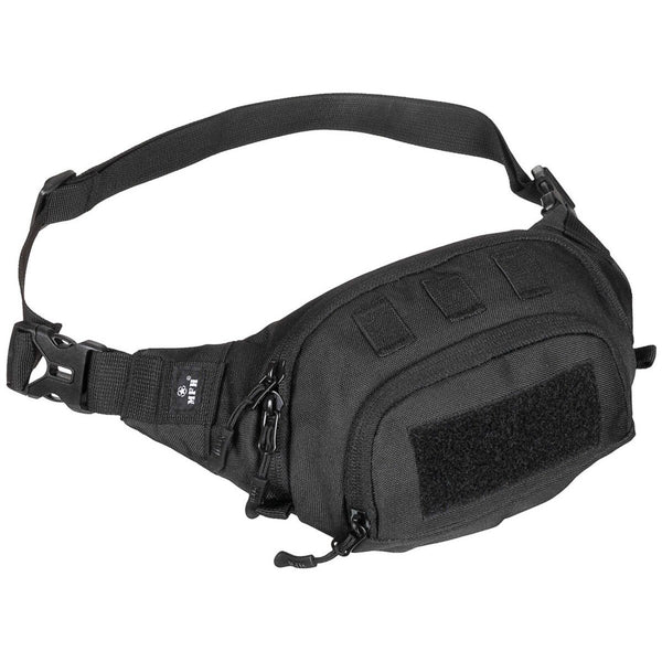 MFH Tactical Waist Pack 1.8L Adjustable Belt 120cm Multiple Pockets Black - GoMilitar