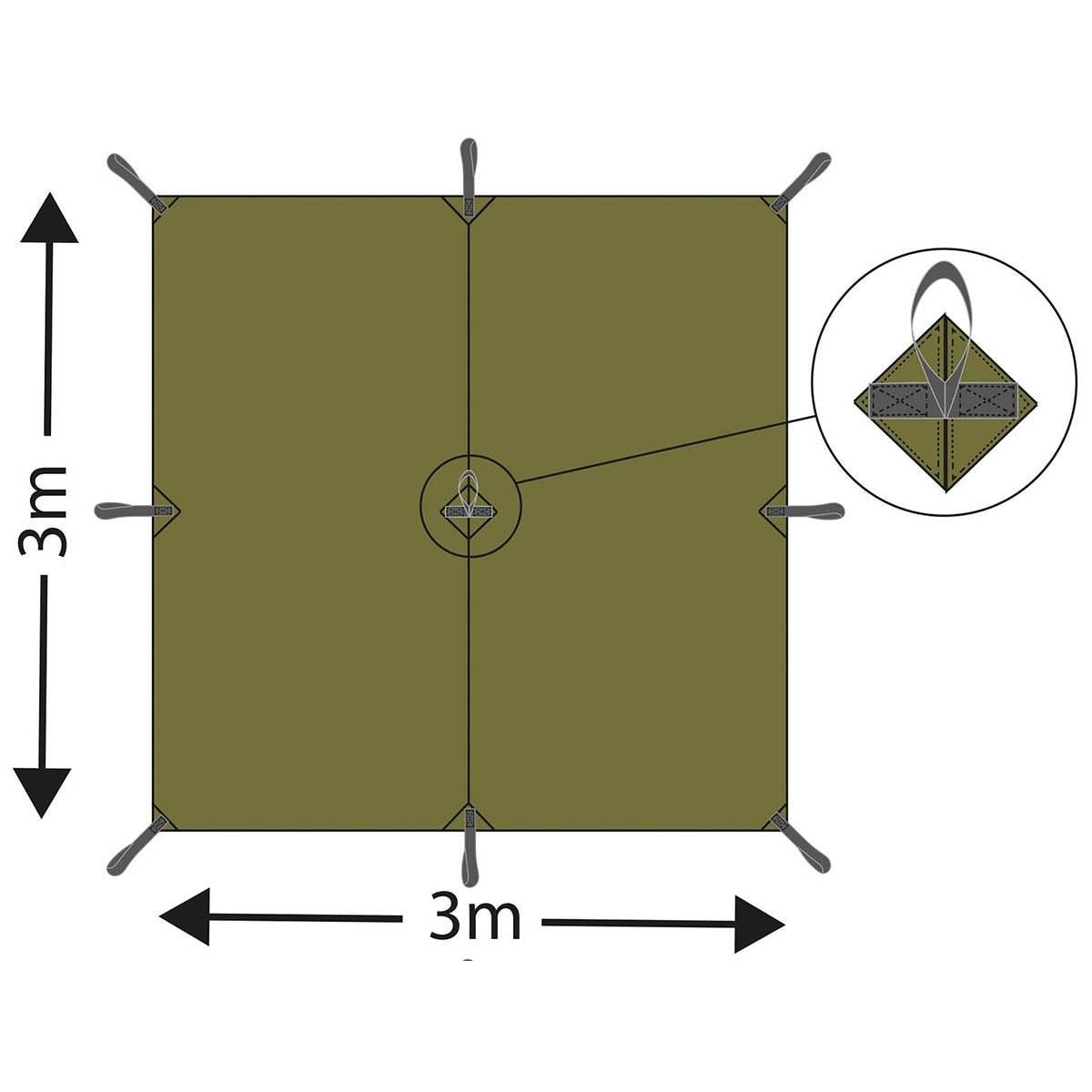 MFH Tarp Extreme Tarpaulin waterdichte schuiltent vaste lussen zonnescherm NIEUW